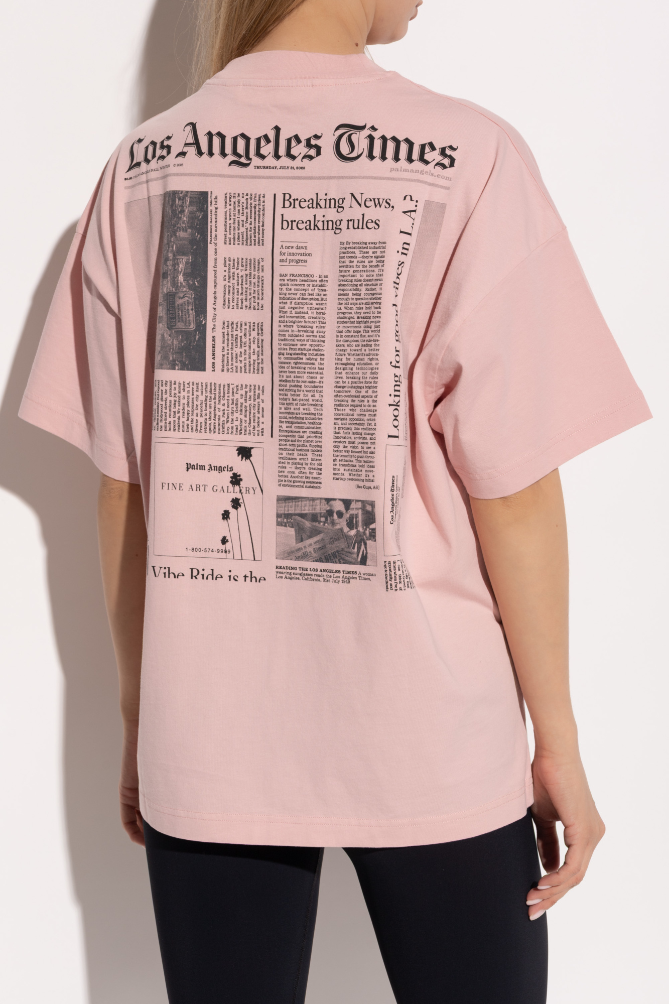 Palm Angels T-shirt with printed logo | Women's Clothing